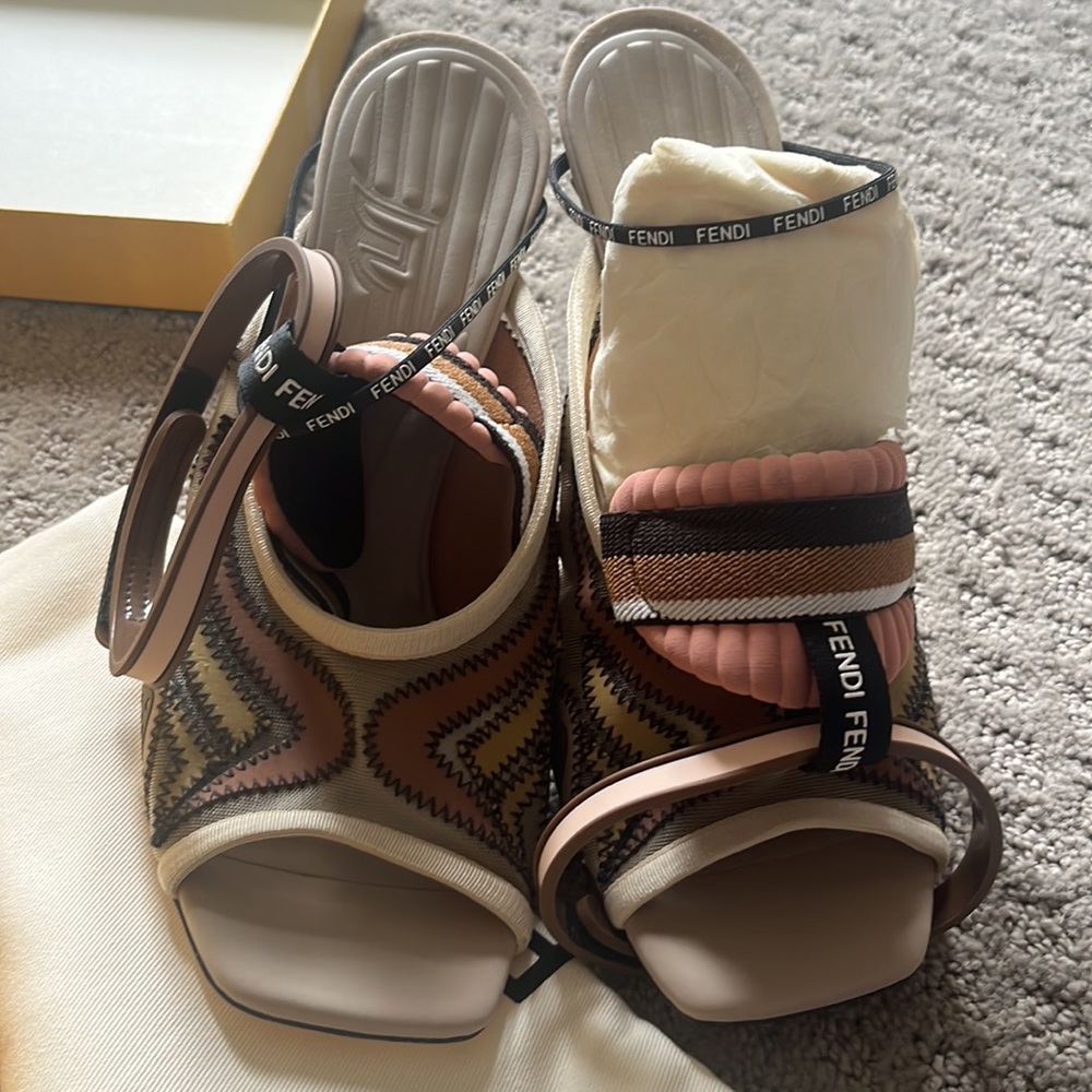 Fendi peep toe sandal